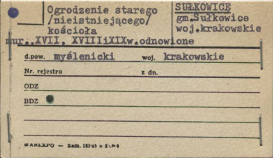 ogrodzenie starego (nieistniejącego) kościoła, skan 1
