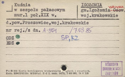 kuźnia w zespole pałacowym, skan 1