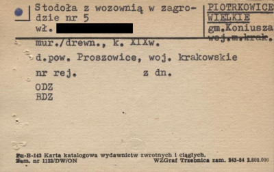 stodoła z wozownią w zagrodzie, skan 1