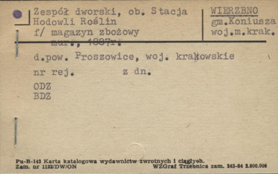 magazyn zbożowy - zespół dworski, skan 1