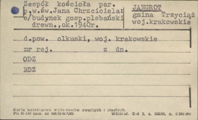 budynek gosp., plebański w zespole kościoła par. pw. św. Jana Chrzciciela, skan 1