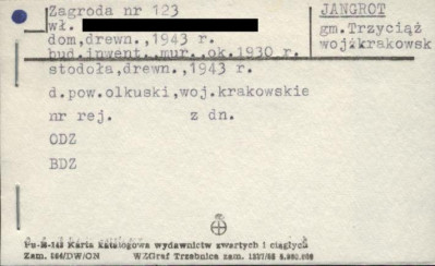 zagroda - dom z budynkiem inwentarskim i stodoła, skan 1