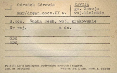 Ośrodek Zdrowia, skan 1