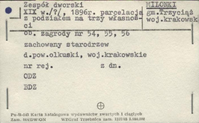 zespół dworski, ob. zagrody nr - 54, 55, 56, skan 1