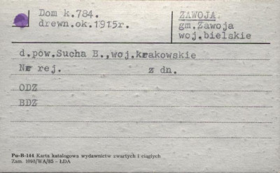 dom k. 784, skan 1