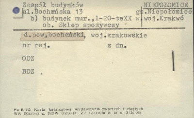 zespół budynków, budynek ob. sklep spożywczy, skan 1
