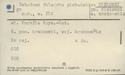 zabudowa folwarku plebańskiego, skan 1