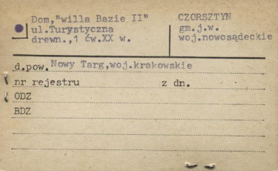 dom willa Bazie II, skan 1