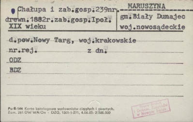 chałupa i zabudowania gospodarcze, skan 1