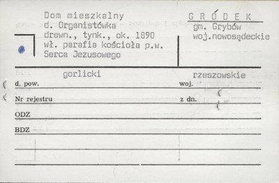 dom mieszkalny, d. organistówka, skan 1