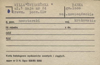 willa Świerkówka, skan 1