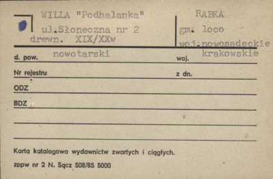 willa Podhalanka, skan 2