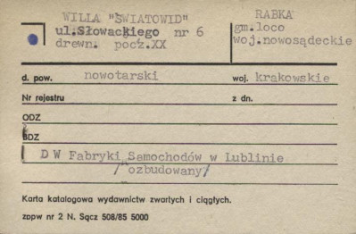 willa Światowid, DW fabryki samochodów w Lublinie, skan 1