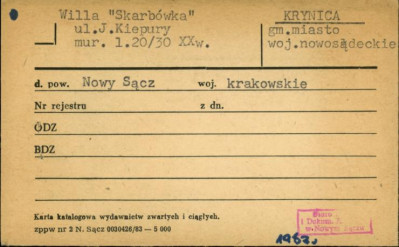 willa Skarbówka, skan 1