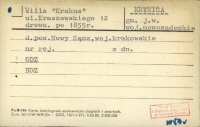 willa Krakus, skan 1
