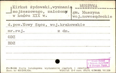 kirkut żydowski, wyznania mojżeszowego, skan 1