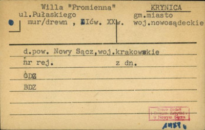 willa Promienna, skan 1