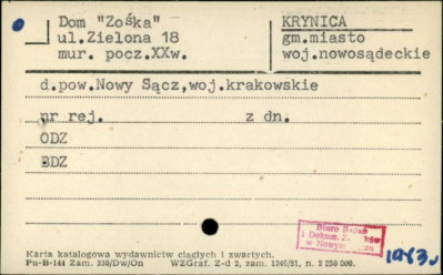 dom Zośka, skan 1