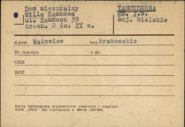 dom mieszkalny, willa zamkowa, skan 1
