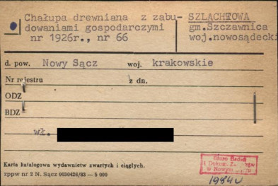 chałupa z zabudowaniami gospodarczymi, skan 1