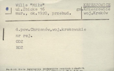 willa Miła, skan 1