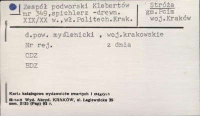 spichlerz - zespół podworski Klebertów, skan 1