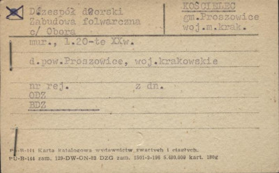 zespół dworski zabudowa folwarczna - obora, skan 1