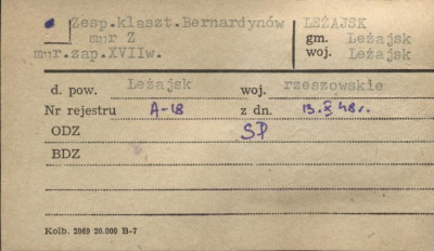 zespół klasztorny bernardynów - mur zach., skan 1
