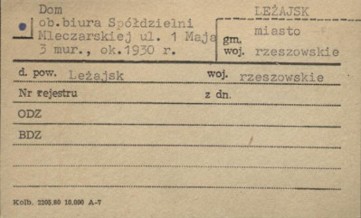 dom, ob. biuro Spółdzielni Mleczarskiej, skan 1
