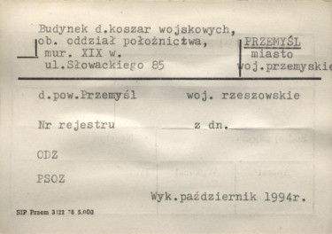 budynek d. koszar wojskowych, ob. oddział położnictwa, skan 1
