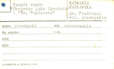 zespół rzeźb Chrystus jako Ogrodnik i Św. Magdalena, skan 1