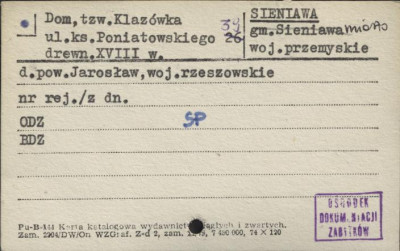 dom, tzw. klazówka, skan 1