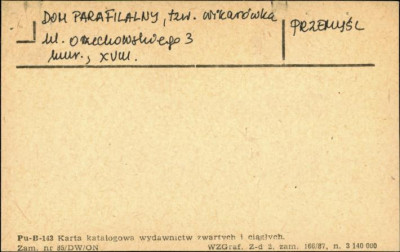 dom parafialny, tzw. wikarówka, skan 1