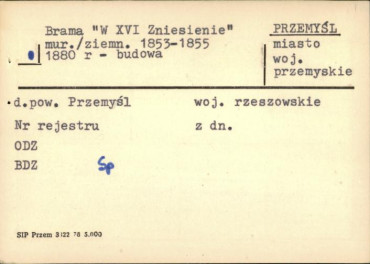 brama W XVI Zniesienie, skan 2