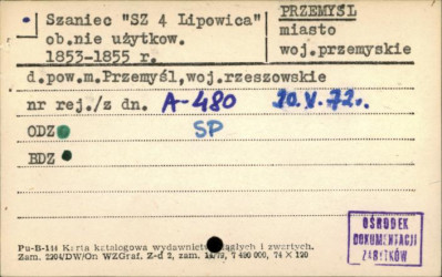 szaniec SZ 4 Lipowica, skan 1