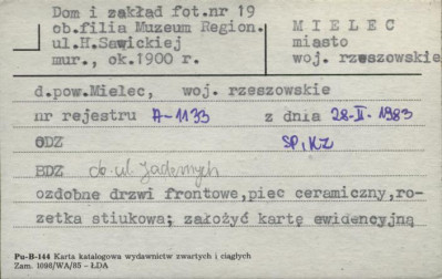 dom i zakład, ob. filia Muzeum Region., skan 1