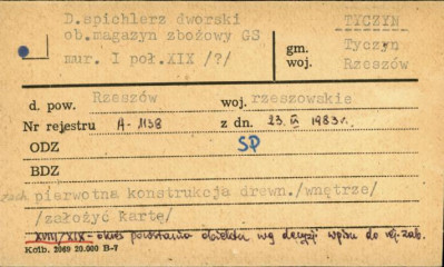 spichlerz dworski ob. magazyn zbożowy GS, skan 1