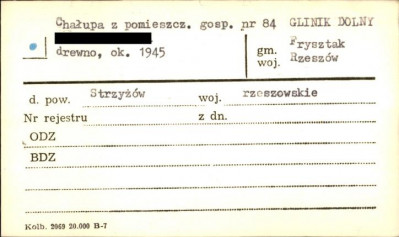 chałupa z pomieszczeniem gospodarczym, skan 1
