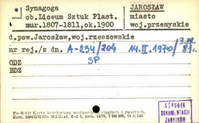 synagoga, ob. Liceum Sztuk Plast., skan 1