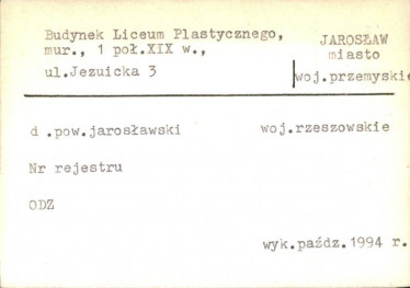 budynek Liceum Plastycznego, skan 1