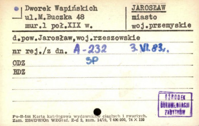 Dworek Wapińskich, skan 1