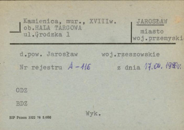 kamienica, ob. hala targowa, skan 1