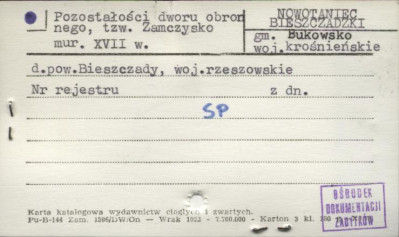 pozostałości dworu obronnego, tzw. Zamczysko, skan 1