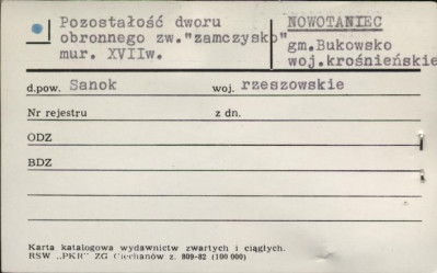 pozostałości dworu obronnego, tzw. Zamczysko, skan 3