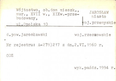 Wójtostwo, ob. dom mieszkalny, skan 2