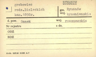 grobowiec rodz. Bielskich, skan 1