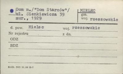 dom mieszkalny Dom starców, skan 1