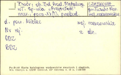 dwór, ob. Z-d Prod. Metalurg., skan 1