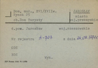 dom mieszkalny, ob. Dom Turysty, skan 2