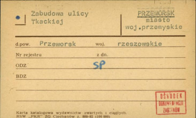 zabudowa ulicy Tkackiej, skan 1
